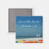 砂浜のカップル マグネット (正面/裏面)