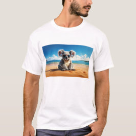 砂浜のコアラ Tシャツ