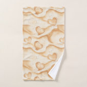 砂浜のトロピカルハート   バスタオルセット (ハンドタオル)