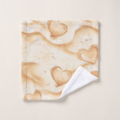 砂浜のトロピカルハート   バスタオルセット (ウォッシュタオル)