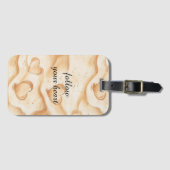 砂浜のトロピカルハート ラゲッジタグ (正面横)