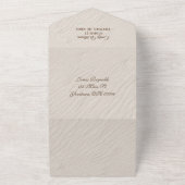 砂浜のハートと砂 オールインワン招待状 (外側)