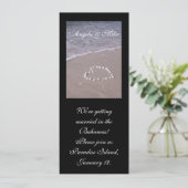 砂浜のハートのシェル 招待状 (スタンド正面)