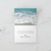 砂浜のハートのビーチウェディング御礼 サンキューカード (内部)