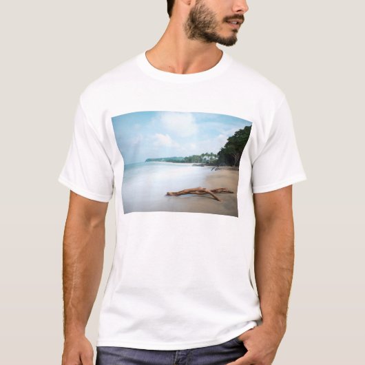 砂浜の海洋波 Tシャツ (正面)