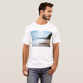 砂浜の海洋波 Tシャツ (正面フル)