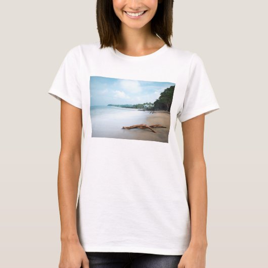 砂浜の海洋波 Tシャツ (正面)