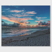 砂浜の熱帯海の日没 ラッピングペーパー (フラット)