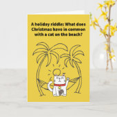 砂浜の爪 – クリスマス カード (黄色い花)