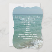 砂浜の絡み合うハート 招待状 (裏面)