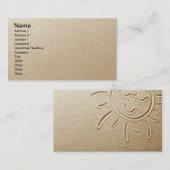 砂浜の背景 名刺 (正面/裏面)