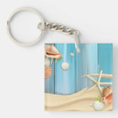 砂浜の貝殻 キーホルダー (正面)