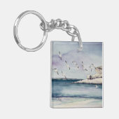 砂浜の1774羽のカモメ キーホルダー (正面左)