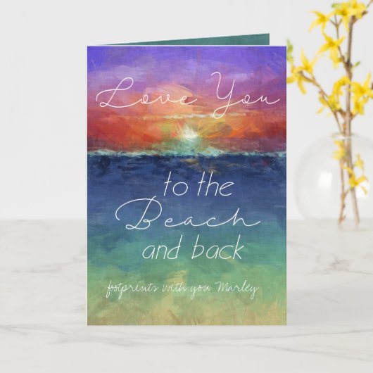 砂浜まで愛してる カード (黄色い花)