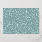 砂浜を駆け抜ける |ビーチ写真 箔シーズンカード (裏面)