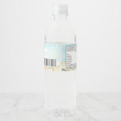 砂浜ビーチの貝殻をイメージした海の目的地ウェディング ペットボトルラベル (裏面)