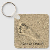 砂浜フットプリントのキーチェーン キーホルダー (正面)