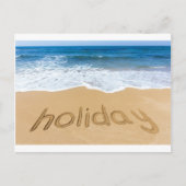 砂浜書の単語の休日ビーチ シーズンポストカード (正面)