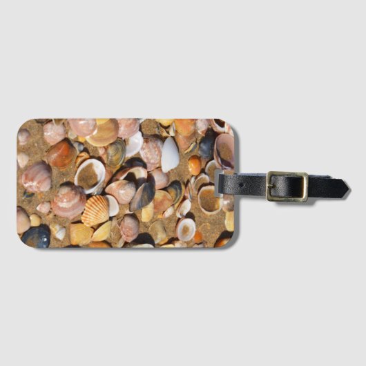 砂浜|アンダルーシア、スペインの貝 ラゲッジタグ (正面横)