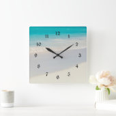 砂浜 スクエア壁時計 (ホーム)