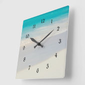 砂浜 スクエア壁時計 (傾斜)