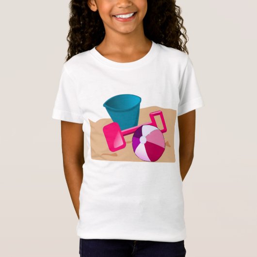 砂浜-女の子 Tシャツ (正面)