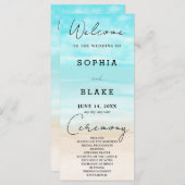 砂海スカイビーチ結婚式プログラム (正面/裏面)