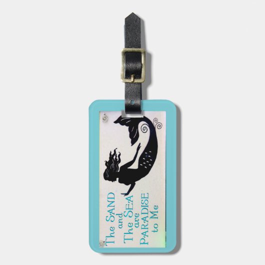 砂海人魚の青 ラゲッジタグ (正面縦)