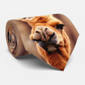 砂漠おもしろいテーマラクダプリント中 ネクタイ (ロール)