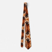 砂漠おもしろいテーマラクダプリント中 ネクタイ (裏面)