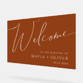 砂漠お洒落 | テラコッタウェルカム アクリルサイン (傾斜)