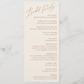 砂漠お洒落 |テラコッタ結婚式 プログラム (裏面)