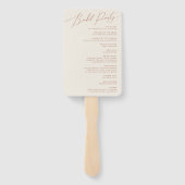 砂漠お洒落 |テラコッタ結婚式 プログラム ハンドファン (裏面)