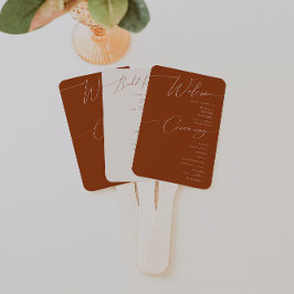 砂漠お洒落 |テラコッタ結婚式 プログラム ハンドファン