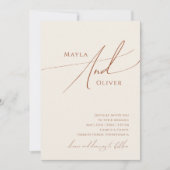 砂漠お洒落 |ベージュカジュアル結婚ズ 招待状 (正面)