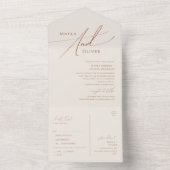 砂漠お洒落 |ベージュシールと送信 オールインワン招待状 (内側)