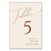 砂漠お洒落 |ベージュテーブル番号 テーブルナンバー (裏面)