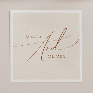 砂漠お洒落 ベージュ結婚のナプキンス スタンダードカクテルナプキン