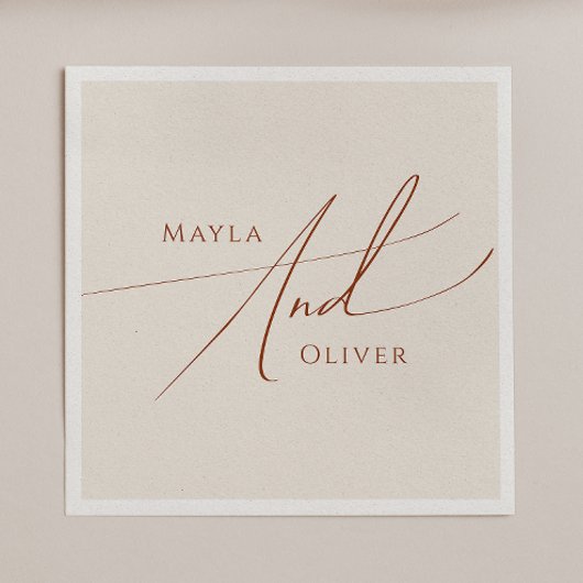 砂漠お洒落 |ベージュ結婚のナプキンス スタンダードカクテルナプキン