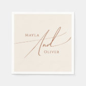 砂漠お洒落 |ベージュ結婚のナプキンス スタンダードカクテルナプキン (正面)