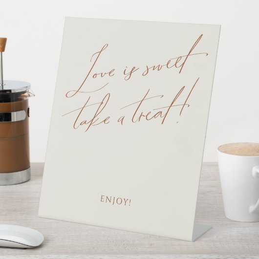 砂漠お洒落 |ベージュ結婚の愛は甘い 台座サイン (インサイチュ)