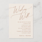 砂漠お洒落 |ベージュ結婚の願い事 エンクロージャーカード (正面)
