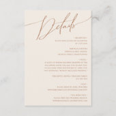 砂漠お洒落 |ベージュ詳細 エンクロージャーカード (正面)