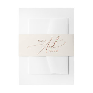 砂漠お洒落  ベージュ 招待状ベリーバンド