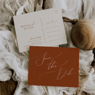 砂漠お洒落  日付はがきを錆び付けて保存 インビテーションポストカード