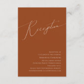 砂漠お洒落 |錆びたウェディングレセプションカード エンクロージャーカード (正面)