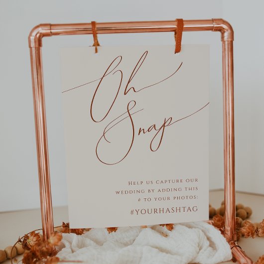 砂漠お洒落 | Beige Oh Snapハッシュタグ ポスター