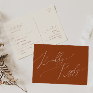 砂漠お洒落   Rustメニュー選択RSVPポストカード ポストカード