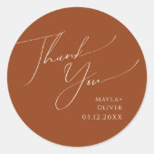 砂漠お洒落 | Rust Thank You結婚式の引き出物 ラウンドシール (正面)