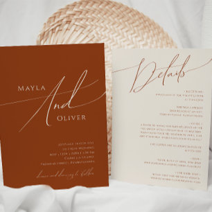 砂漠お洒落   Terracottaすべて結婚の 招待状